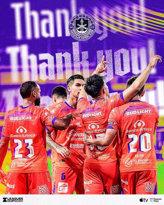 Mazatlán FC el más ganador en Leagues Cup - gracias