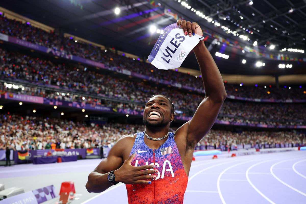 Noah Lyles gana los 100 metros