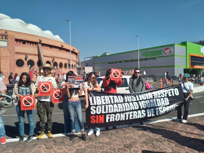 protesta contra la tauromaquia en Morelia