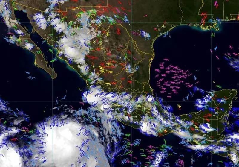 Tormenta Tropical Fabio y Monzón Mexicano dejarán fuertes lluvias en México