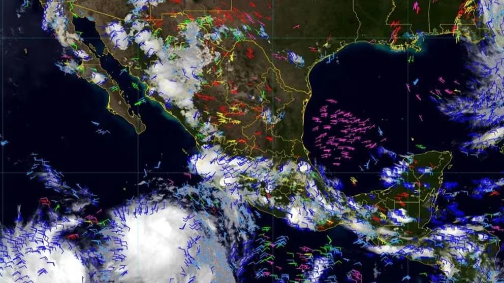 Tormenta Tropical Fabio y Monzón Mexicano dejarán fuertes lluvias en México