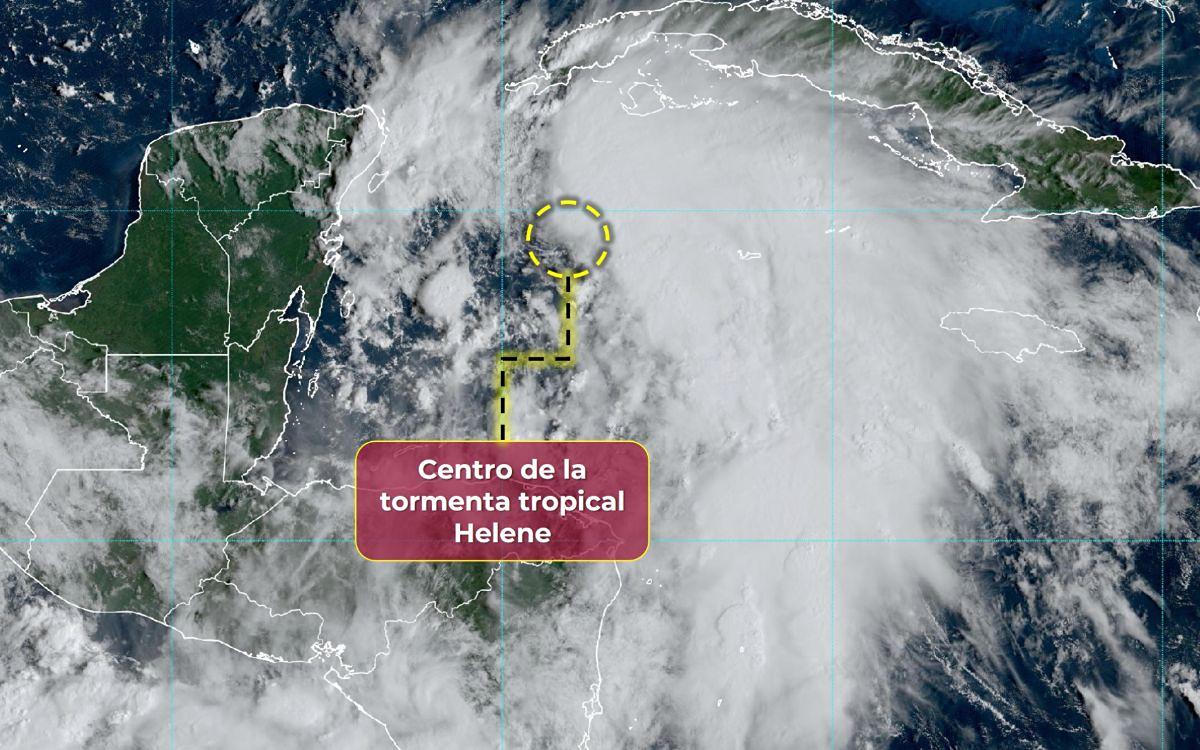 Alertan en México por tormenta tropical Helene en el Atlántico