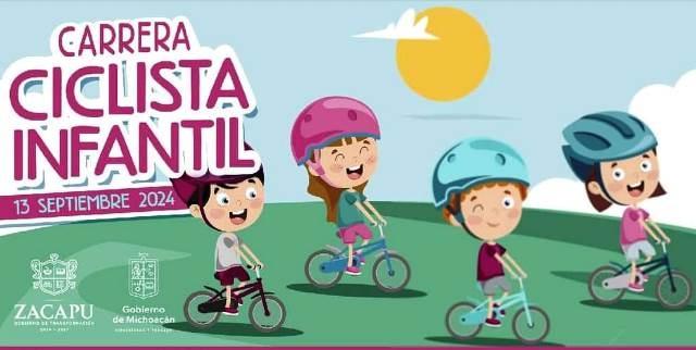 anuncian en Zacapu, Carrera Ciclista Infantil