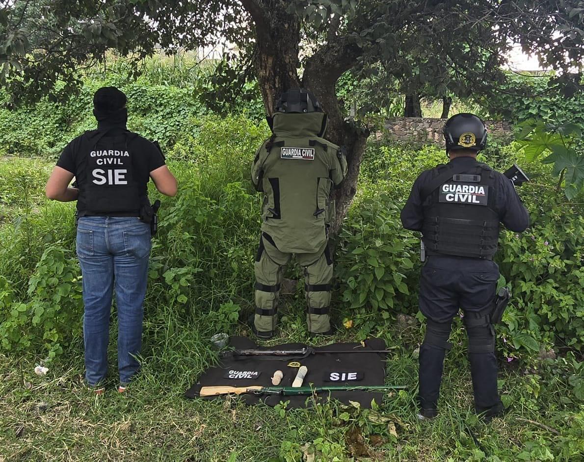 Aseguran 2 armas de fuego y desactivan 2 artefactos explosivos en Tarímbaro