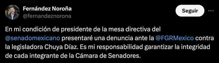 Chuya Díaz causa polémica por reforma judicial - denuncia