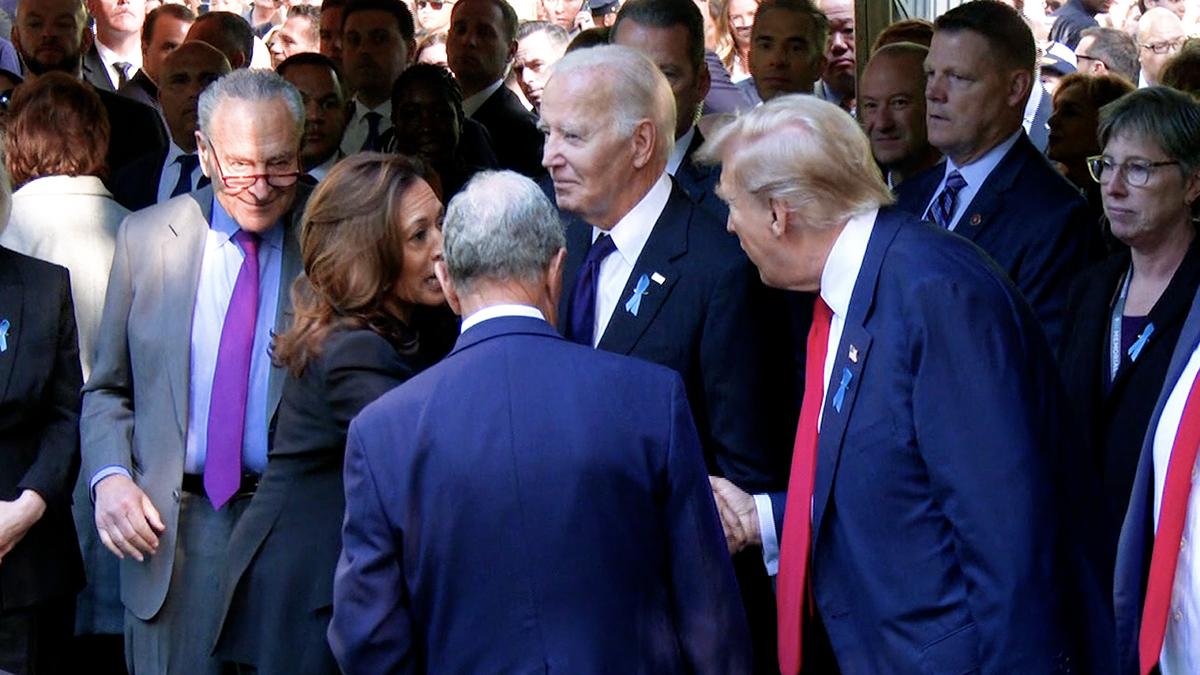 conmemoración del 9/11 Biden, Trump y Harris