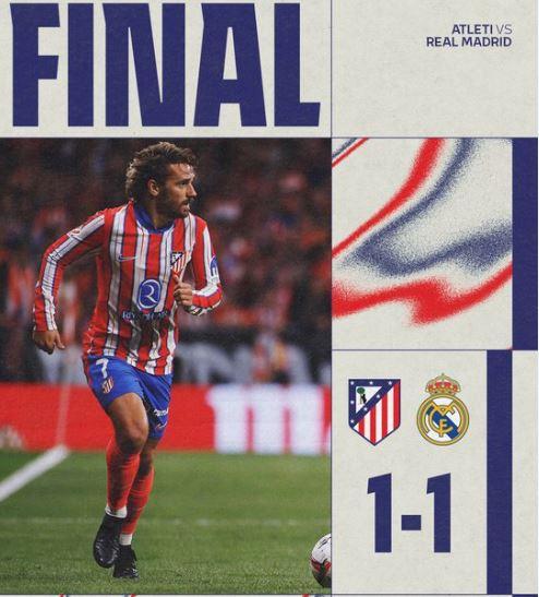 Empate en el Derbi de Madrid - marcador