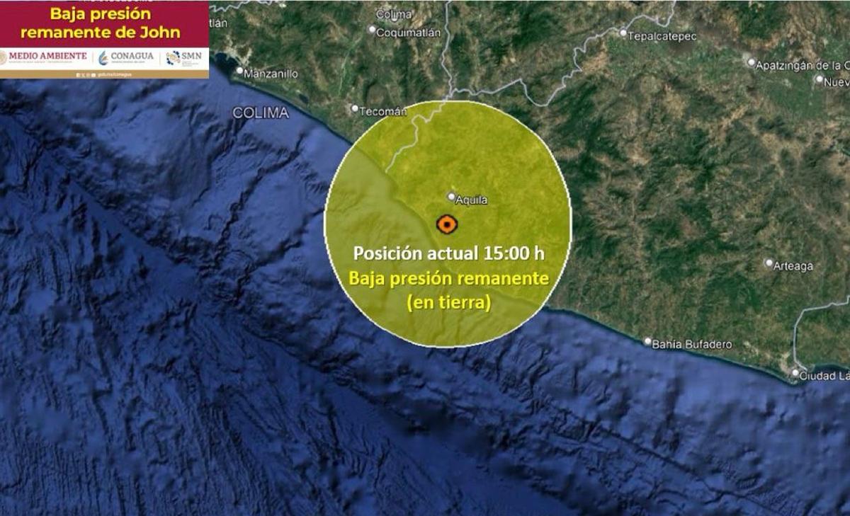 John seguirá con lluvias en Michoacán