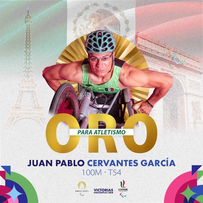 Juan Pablo Cervantes gana el tercer oro para México en los Juegos Paralímpicos de París 2024 Slug