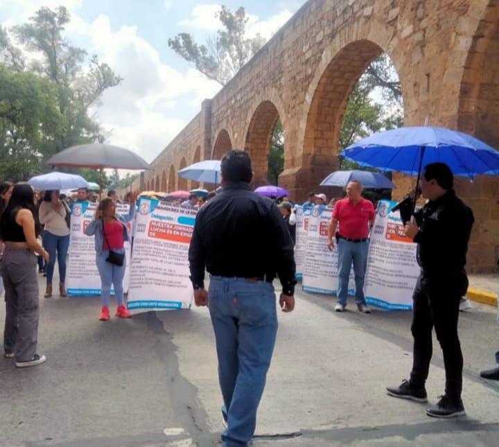 Marcha CNTE en Morelia por amago de separación de cargos a 90 profesores