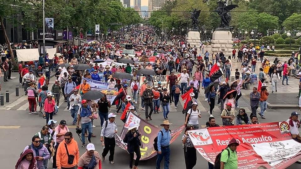 Protestas de la CNTE ante toma de Sheinbaum - magisterio