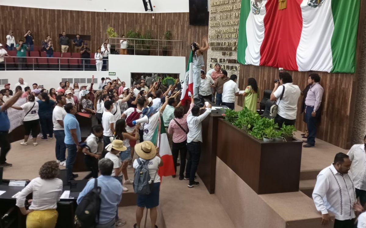 reforma judicial Yucatán manifestantes congreso