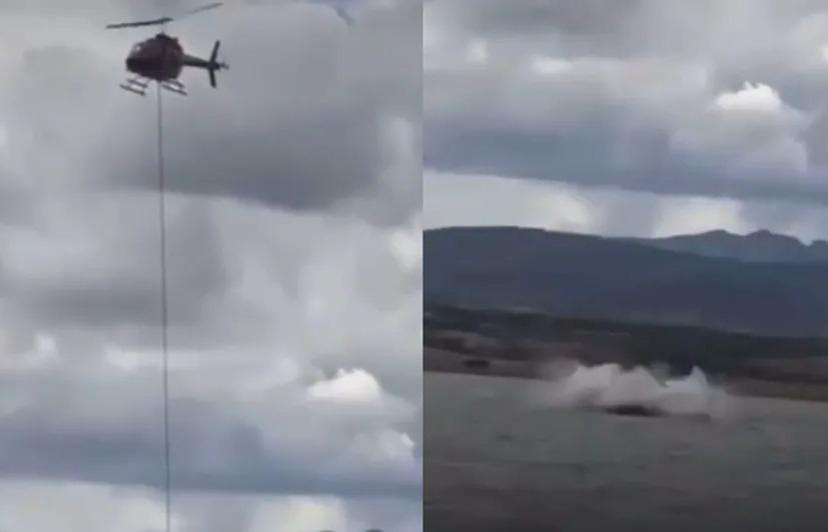 rescate de helicóptero que se desploma en Chihuahua