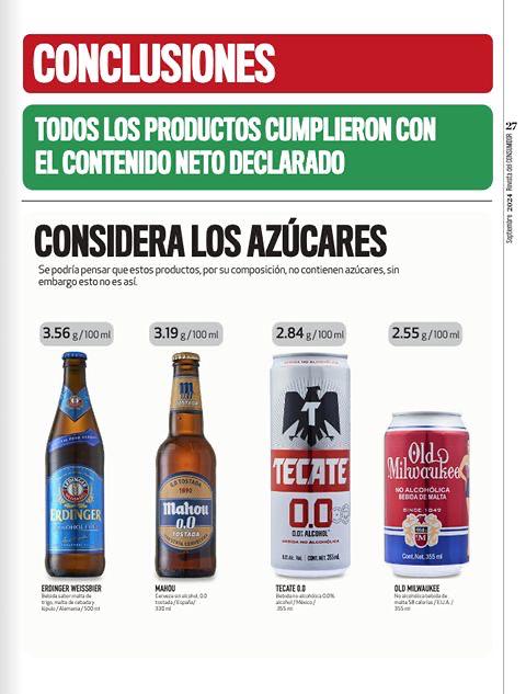 Revelan información sobre las cervezas sin alcohol que se venden en México