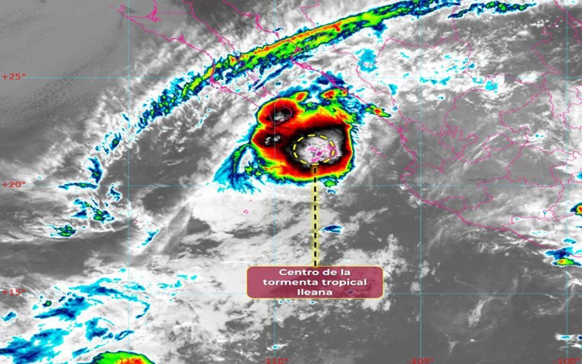 Tormenta Ileana llega con lluvias de muy fuertes a intensas a México