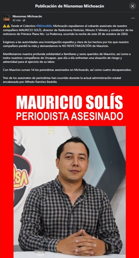 El asesinato del periodista Mauricio Cruz Solís