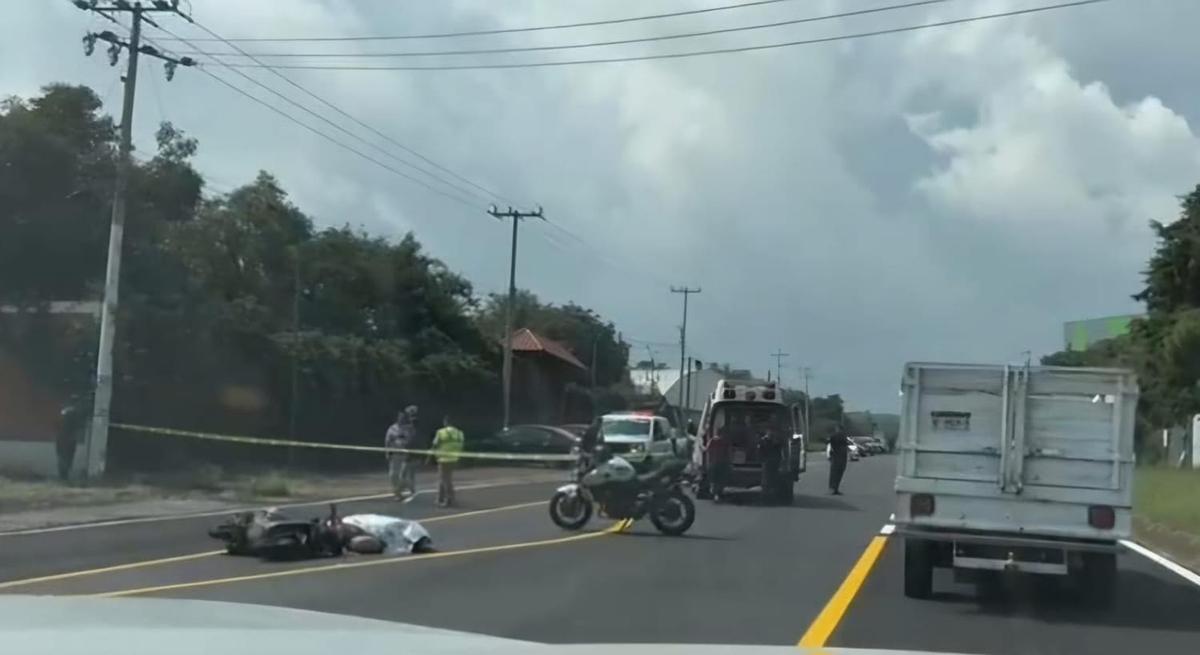 accidente de motociclista en Uruapan