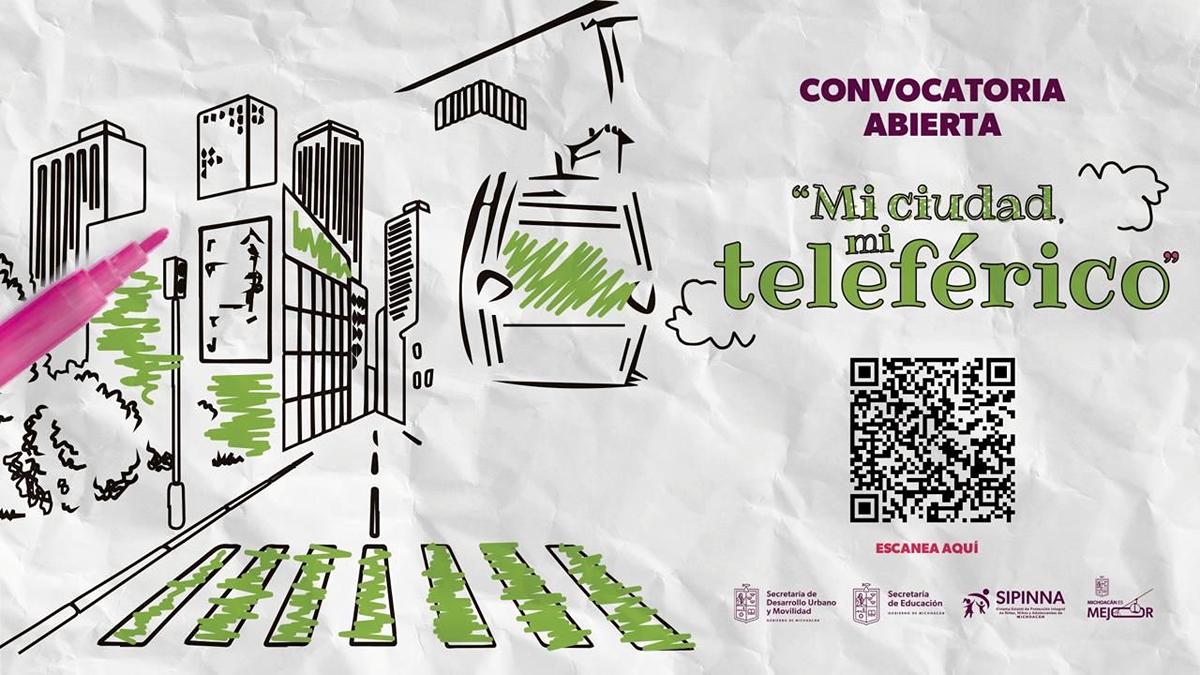 Conoce convocatoria del concurso de dibujo infantil sobre el teleférico en Morelia y Uruapan