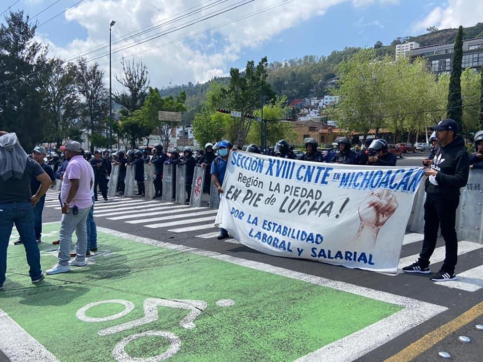 marcha CNTE Morelia viernes 17 octubre