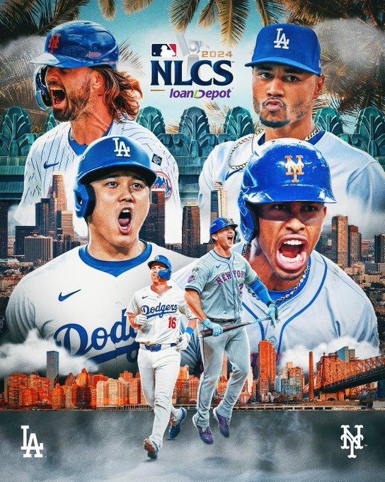 Serie de Campeonato MLB Dodgers vs Mets - cartel