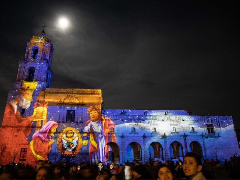 Disfruta del Videomapping Navideño y las luces la Catedral de Morelia este diciembre