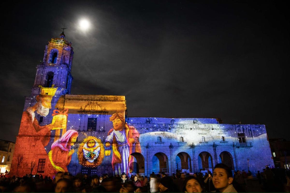 Disfruta del Videomapping Navideño y las luces la Catedral de Morelia este diciembre