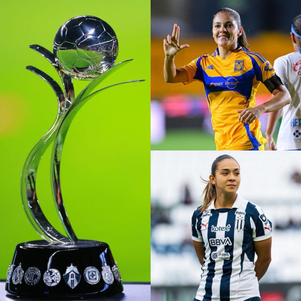 Final Liga MX Femenil Rayadas vs Tigres -trofeo