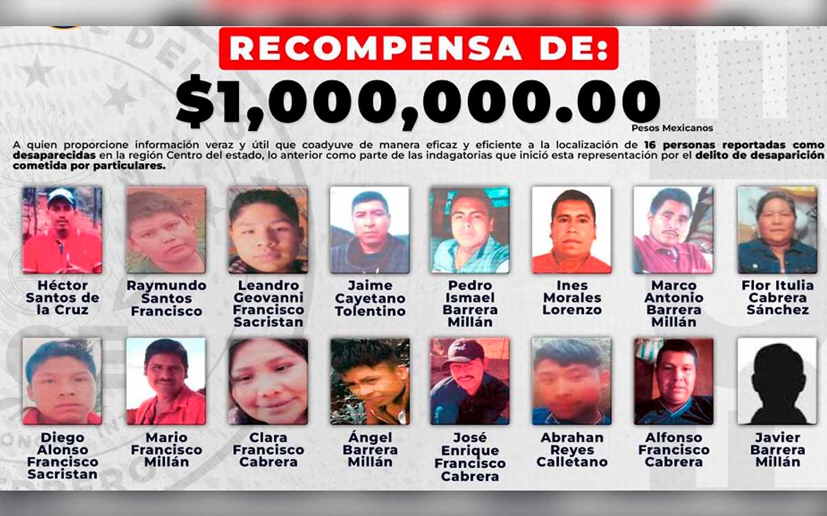 Fiscalía de Guerrero ofrece recompensa para localizar a 16 comerciantes desaparecidos