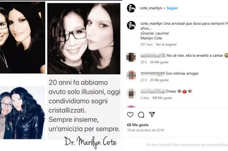 Laura Pausini vínculo Marilyn Cote 1