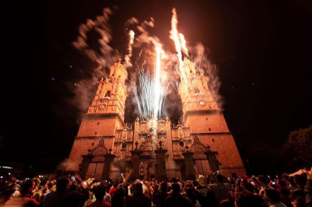 Luces de Catedral Morelia Navidad 1