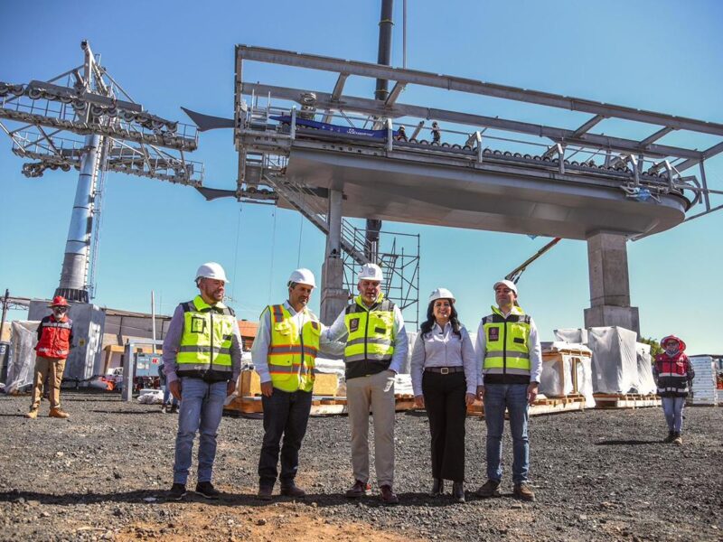 Primera estación del cablebús de Uruapan, presenta un avance del 80%