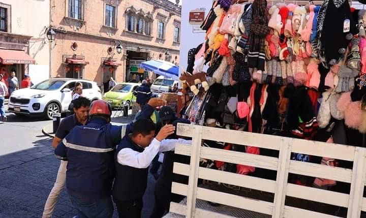 retiro comercio ambulante Morelia 1