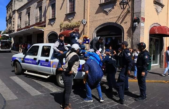 retiro comercio ambulante Morelia 2