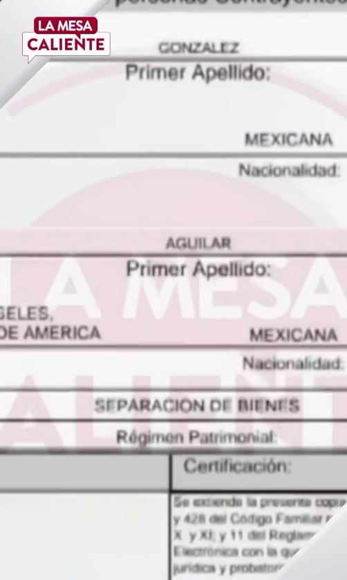 sale a la luz acta de matrimonio de Ángela Aguilar y Christian Nodal