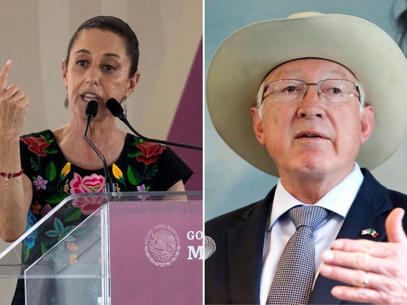 'Yo no cambio de posición': Ken Salazar a Claudia Sheinbaum seguridad