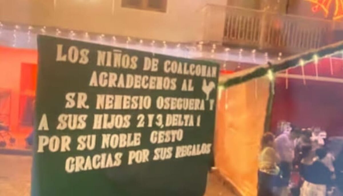 Agradece ayuntamiento de Coalcomán a Nemesio Oseguera Mencho, líder del CJNG