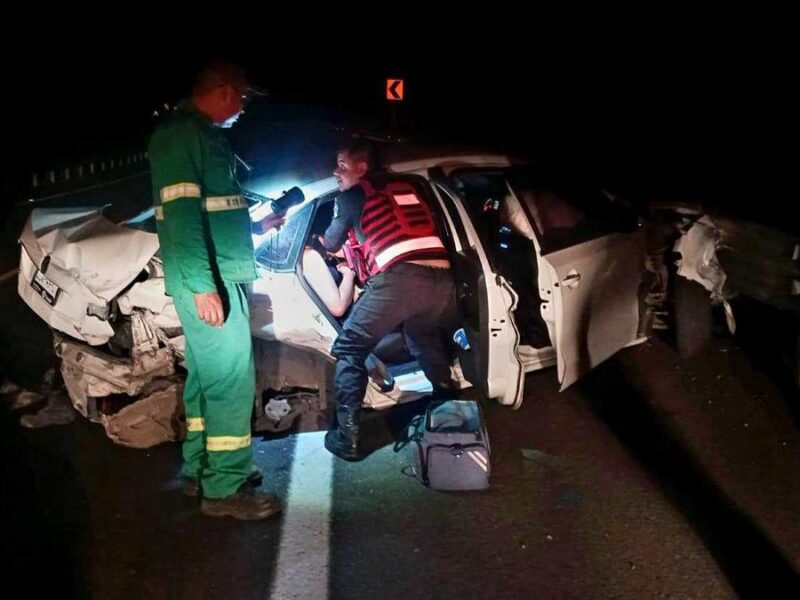 accidente autopista Siglo XXI dos heridos