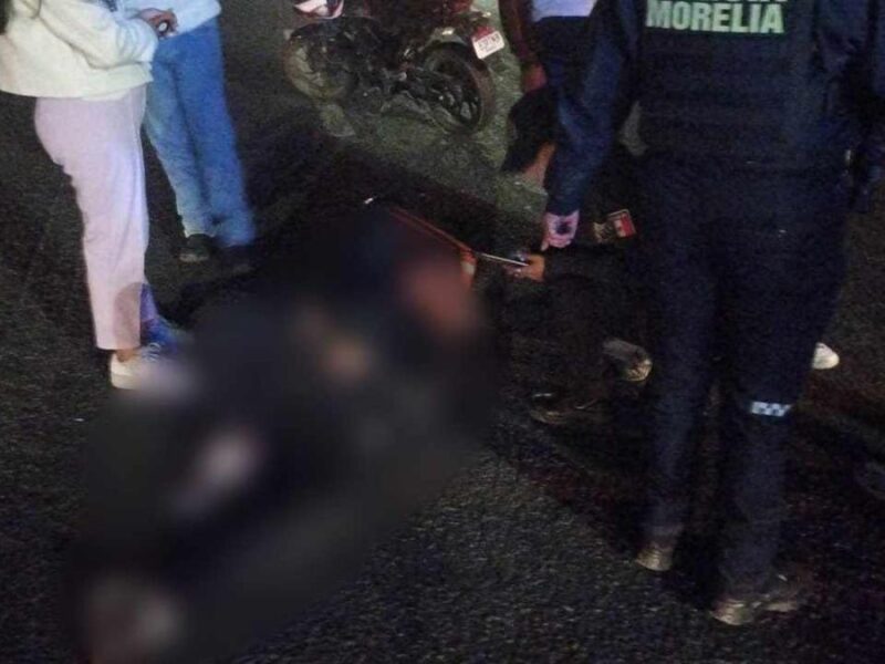 accidente de motorepartidor en Morelia