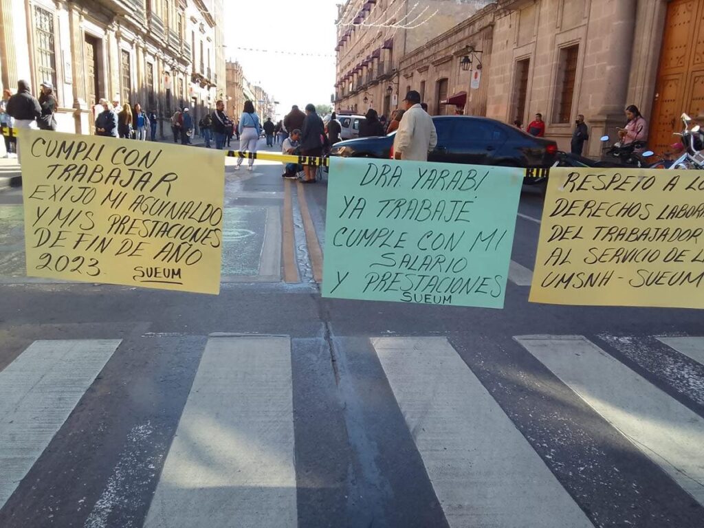 alista SUEUM para protestas con cierres viales en Morelia