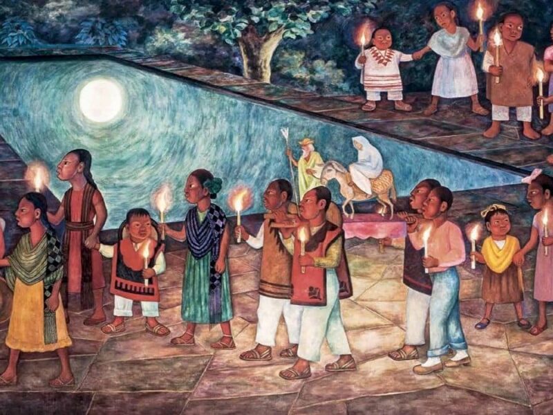 “Los niños pidiendo posada”, mural de Rivera sobre la inocencia y fragilidad infantil