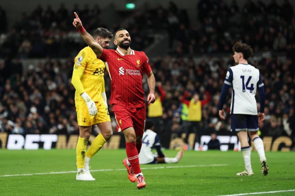 Mohamed Salah fue quien le dio a Liverpool el quinto gol ante Tottenham