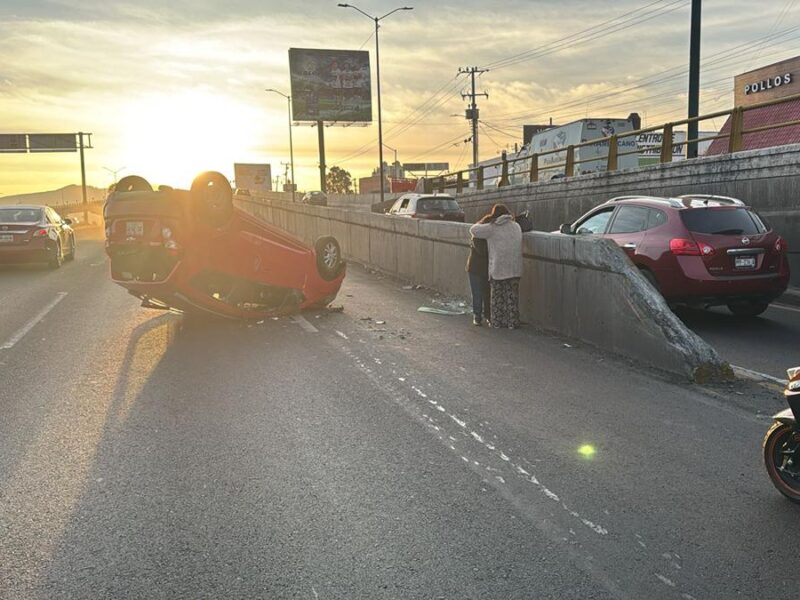 Se registra accidente automovilístico en el libramiento norte de Morelia