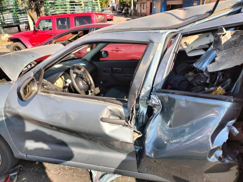 Se registra carambola vehicular en el libramiento sur de Morelia. Choque, accidente 1