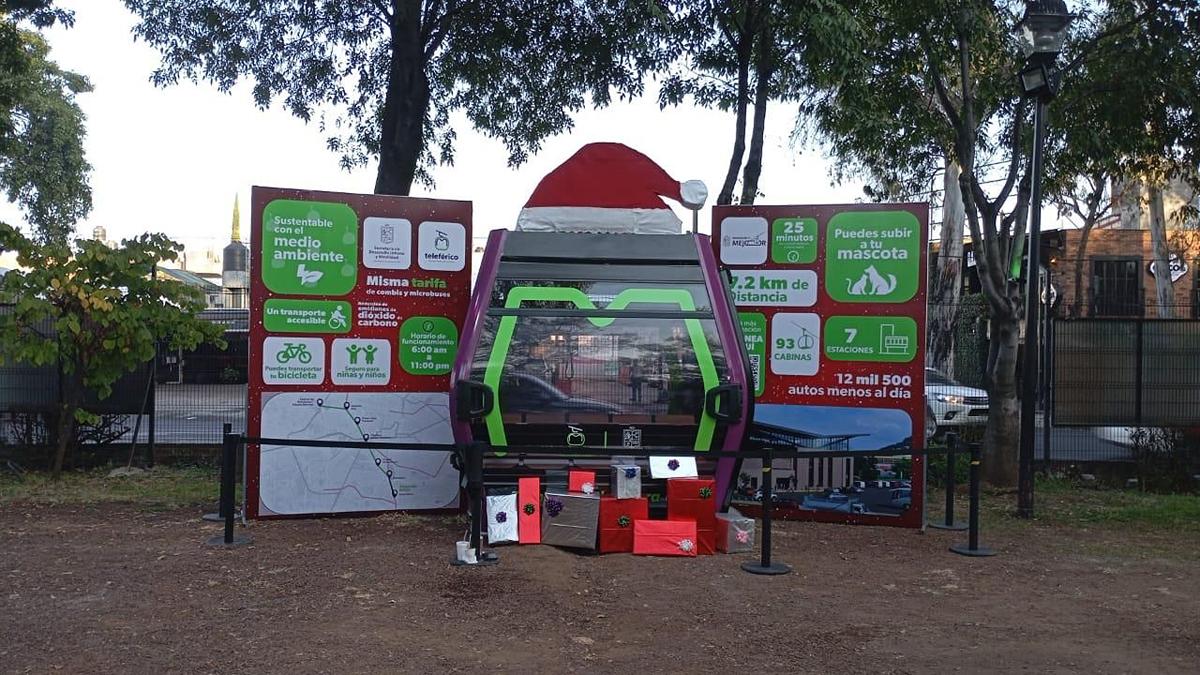 Súbete a la cabina del teleférico; está en la Villa Navideña del Ceconexpo Morelia