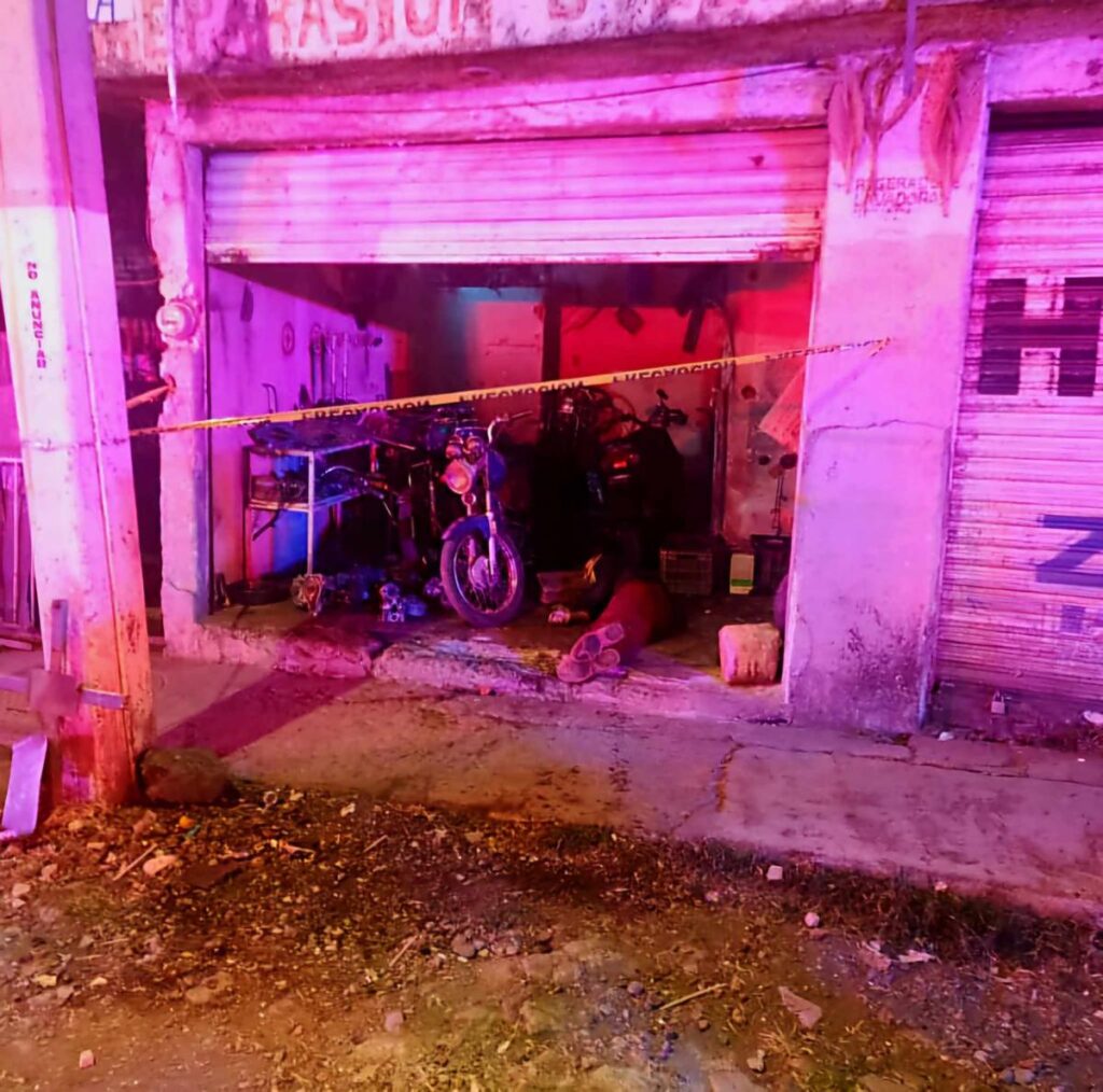 Asesinato de “El Güero” en taller de motos de Jacona-1