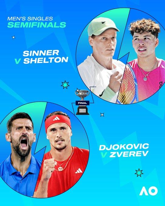 Definidas las semifinales del Abierto de Australia para este 2025