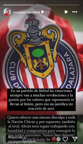 El técnico de las Chivas pide disculpas a la afición; Óscar García se disculpa-1