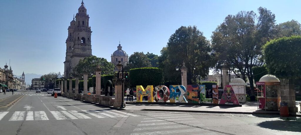 en calma, Centro Histórico de Morelia en este 1 de enero de 2025