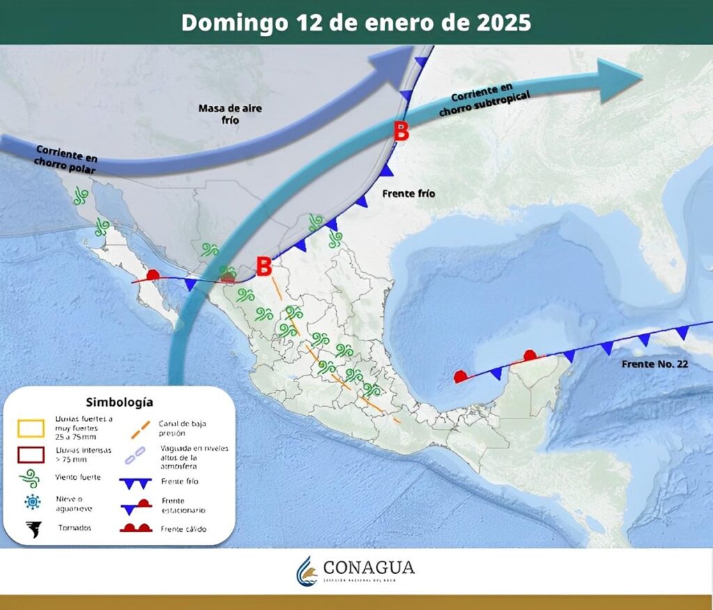 frentes fríos en México enero 2025 1