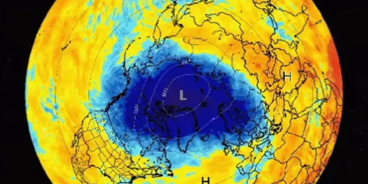 Frío vórtice polar enero 2025